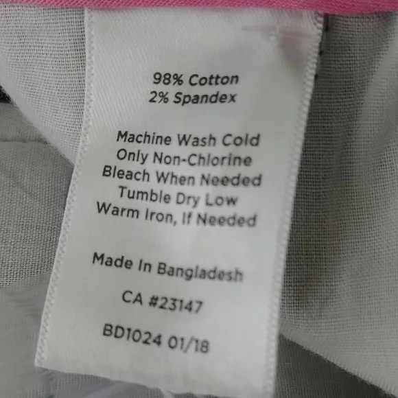 NWT, "TALBOTS" SIZE 12P, ankle length/relaxed legs, 98% COTTON/2% SPANDEX PANTS - Picture 10 of 10